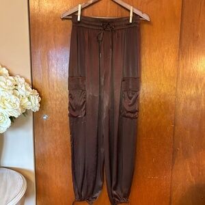 Rachel Zoe Satin Cargo Pants